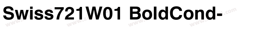Swiss721W01 BoldCond字体转换